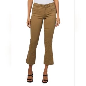 Nautica Tan Mid-Rise Demi Bootcut Sateen Pant Size 14